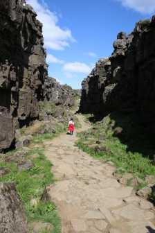 Island Thingvellir Weg durch den Graben von P3