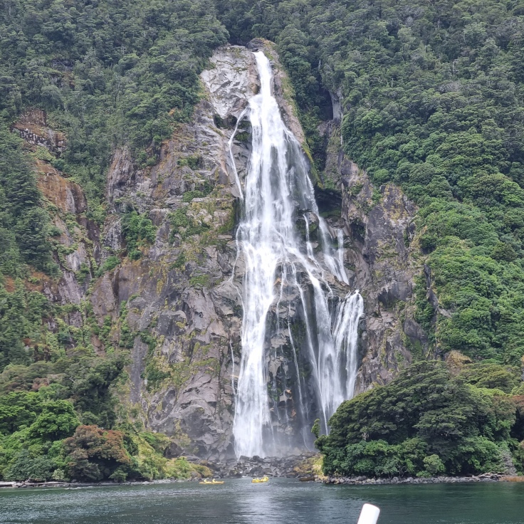 Milford Sound Cruise Wasserfall